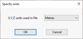 Specify Units Dialog