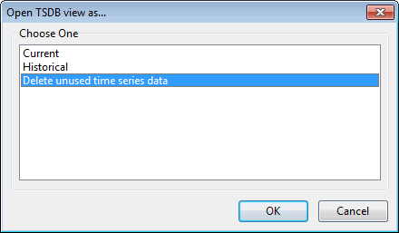 Open TSDB view as dialog