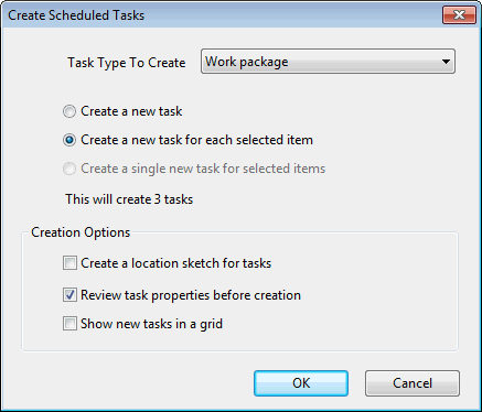 Create Scheduled Tasks dialog