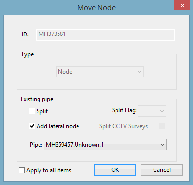 Move Node dialog