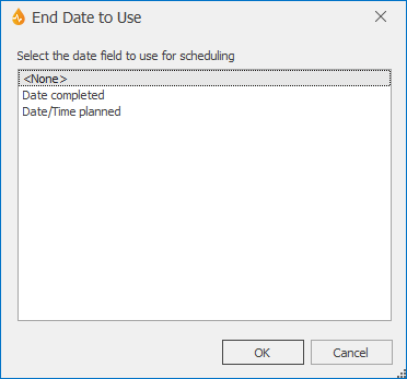 Specifying the date to use for scheduling