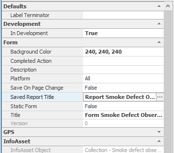 Form properties