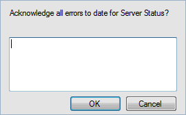 Acknowledgement Comment dialog