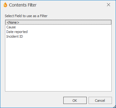 Contents Filter Dialog