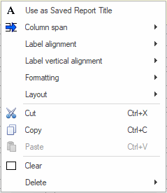 Control Context Menu