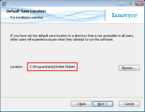 Seting the Default Save Location