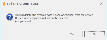 Delete Dynamic Data warning message