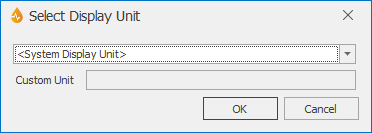 Display Unit Dialog