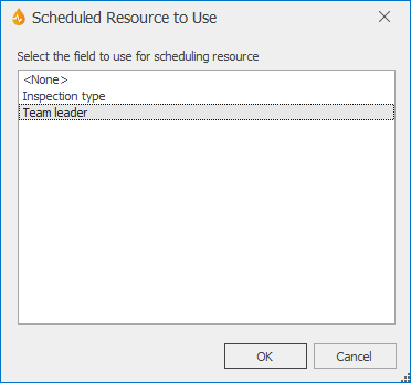 Scheduled Resource To Use dialog