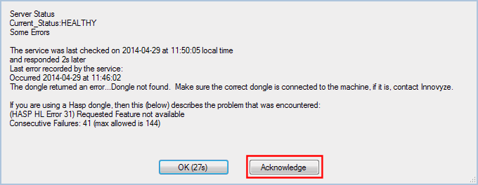 Dongle Error