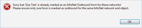 InfoNet Outbound warning message