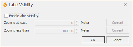 Label Visibility dialog