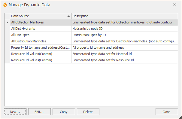 Manage Dynamic Data Dialog