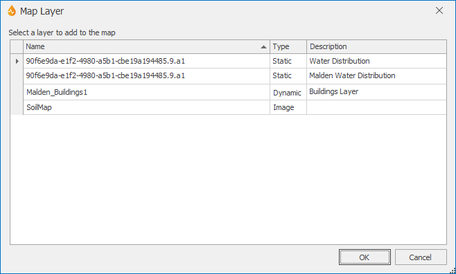 Map Layer dialog