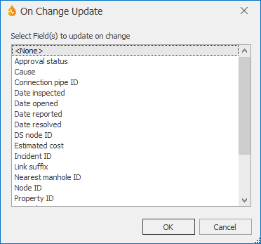 On Change Update Dialog