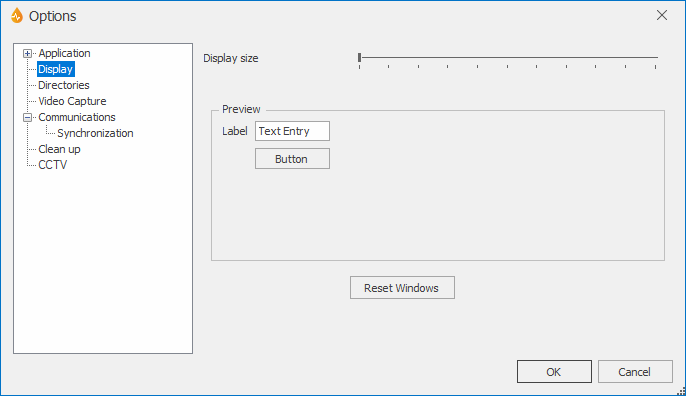 Display page of the Options dialog