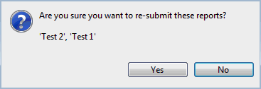 Re-Submit Report message