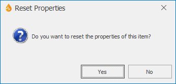 Reset Properties Dialog