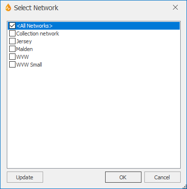 Select Network dialog