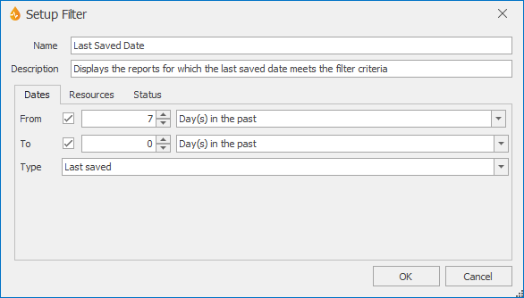 Setup Filter Dialog 1