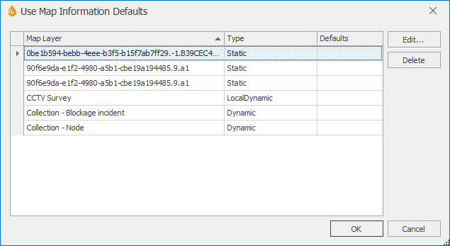 Use Map Information Defaults Dialog