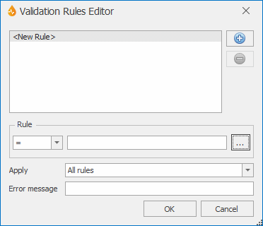 Validation Rules Editor