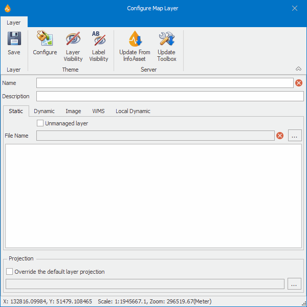 Configure Map Layer dialog