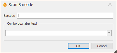 Scan Barcode dialog