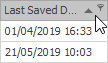 Column header sorting and filtering tools