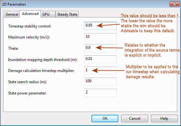 2D Advanced Parameters