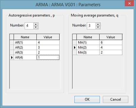 ARMA Parameter Editor