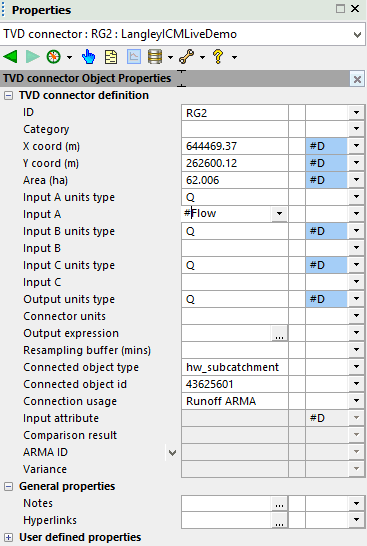 Example of a TVD Connector for ARMA Calcualtion