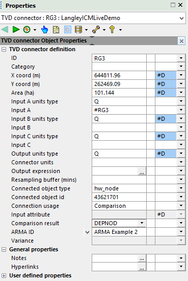 Example of TVD Connector for ARMA Post Processing