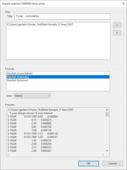 Import Temperature Data dialog