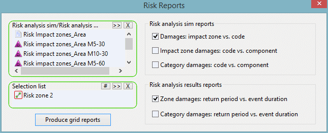 Risk Report Dialog