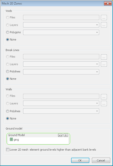 Mesh 2D Zones Dialog