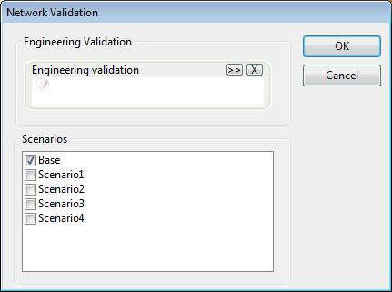 Network Validation Dialog