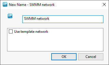 New SWMM Network Dialog