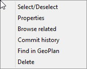 Object Browser Window context menu