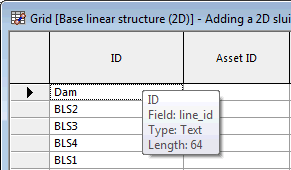 Example of tooltips on grid column headers