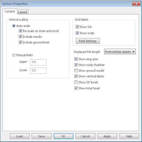 Section Properties Dialog