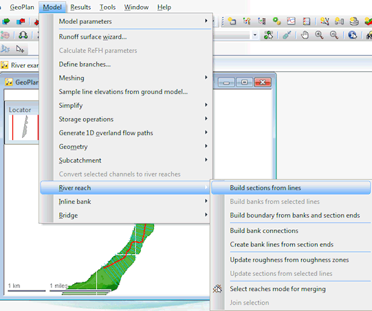 Building sections from lines