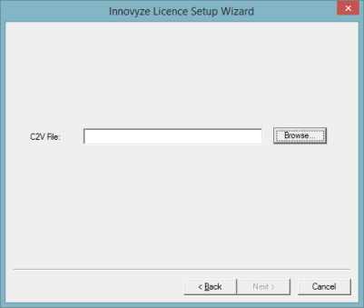 Licence Setup Wizard - Create Status File page