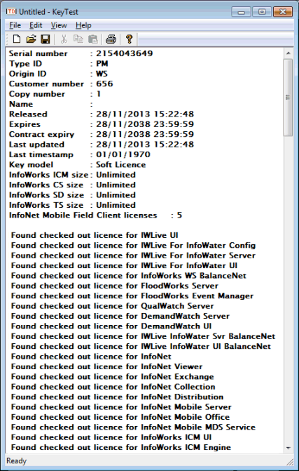 Licence log