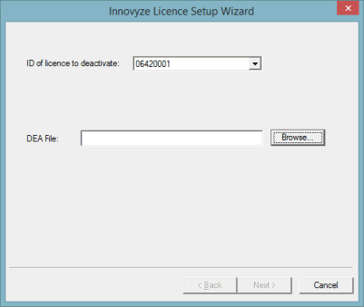 Licence Setup Wizard - Deactivate Licence page