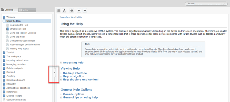Adjusting Help Window