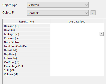 Verification page of the Baseline property sheet