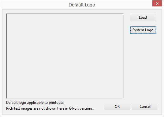 Default Logo dialog