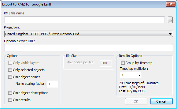 Export to KMZ file for Google Earth