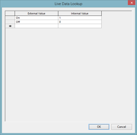 Live Data Lookup Editor for scalar lookup